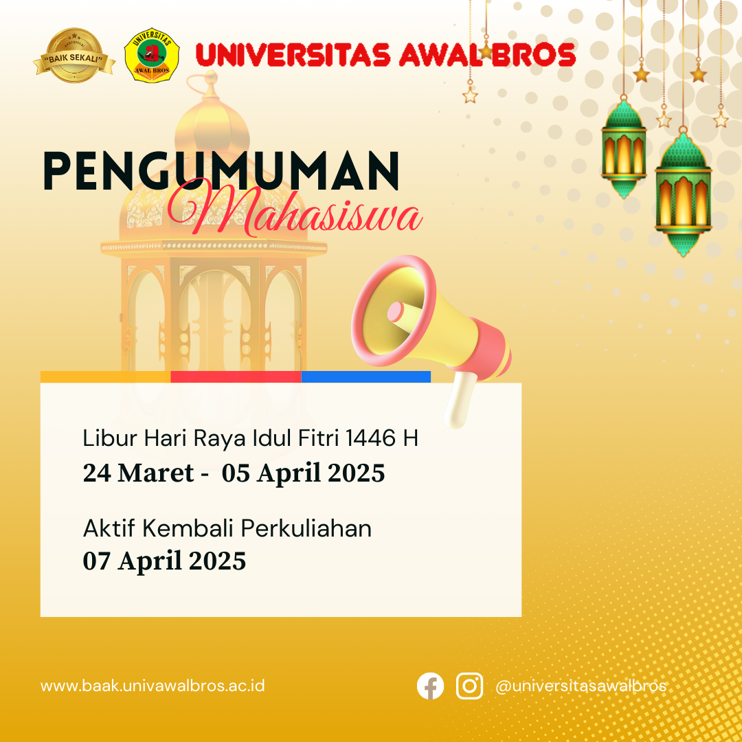 Pengumuman Libur Perkuliahan Hari Raya Idul Fitri 1446 H