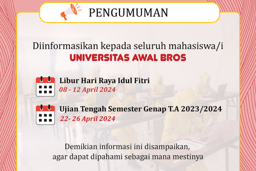 Pengumuman libur idul fitri dan pelaksanaan uts semester genap 2023-2024